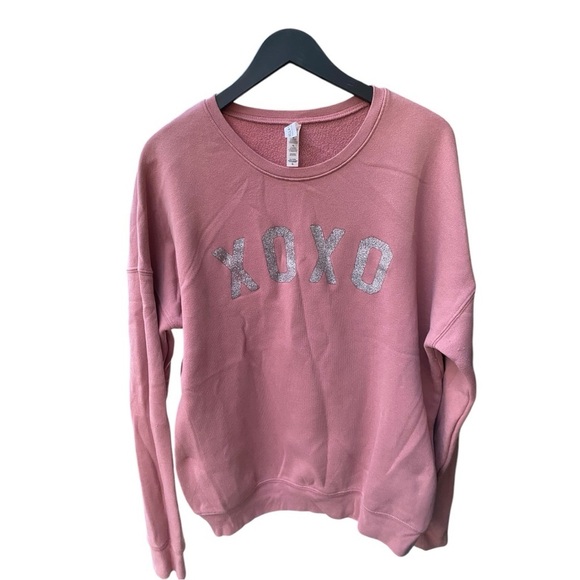 Bella Canvas Sweaters - BELLA+CANVAS Pink UNISEX (XOXO) Sweatshirt I Size: XL
